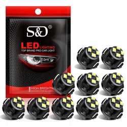 10Pcs Canbus T3 Led Bulb 2SMD 2016 Chips Car Interior Lights Indicator Dashboard Warming Instrument Lamps 12V White