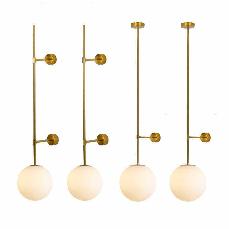Minimalist long pole wall lamp personalized dining room simple aisle bedroom bedside wall lamp