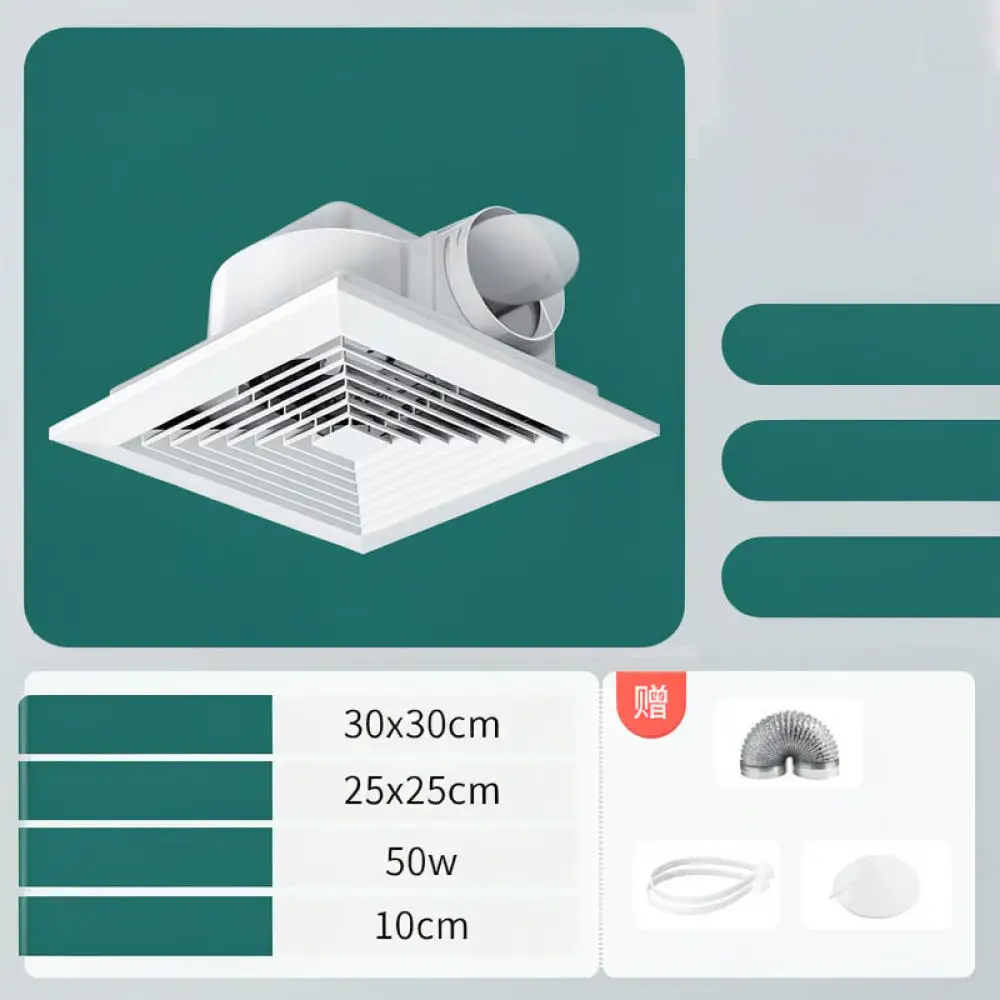 Embedded Bathroom Kitchen Ceiling Exhaust Fan Ventilation Blower Quiet Air Extractor Powerful Home Air Purifying Device Durable
