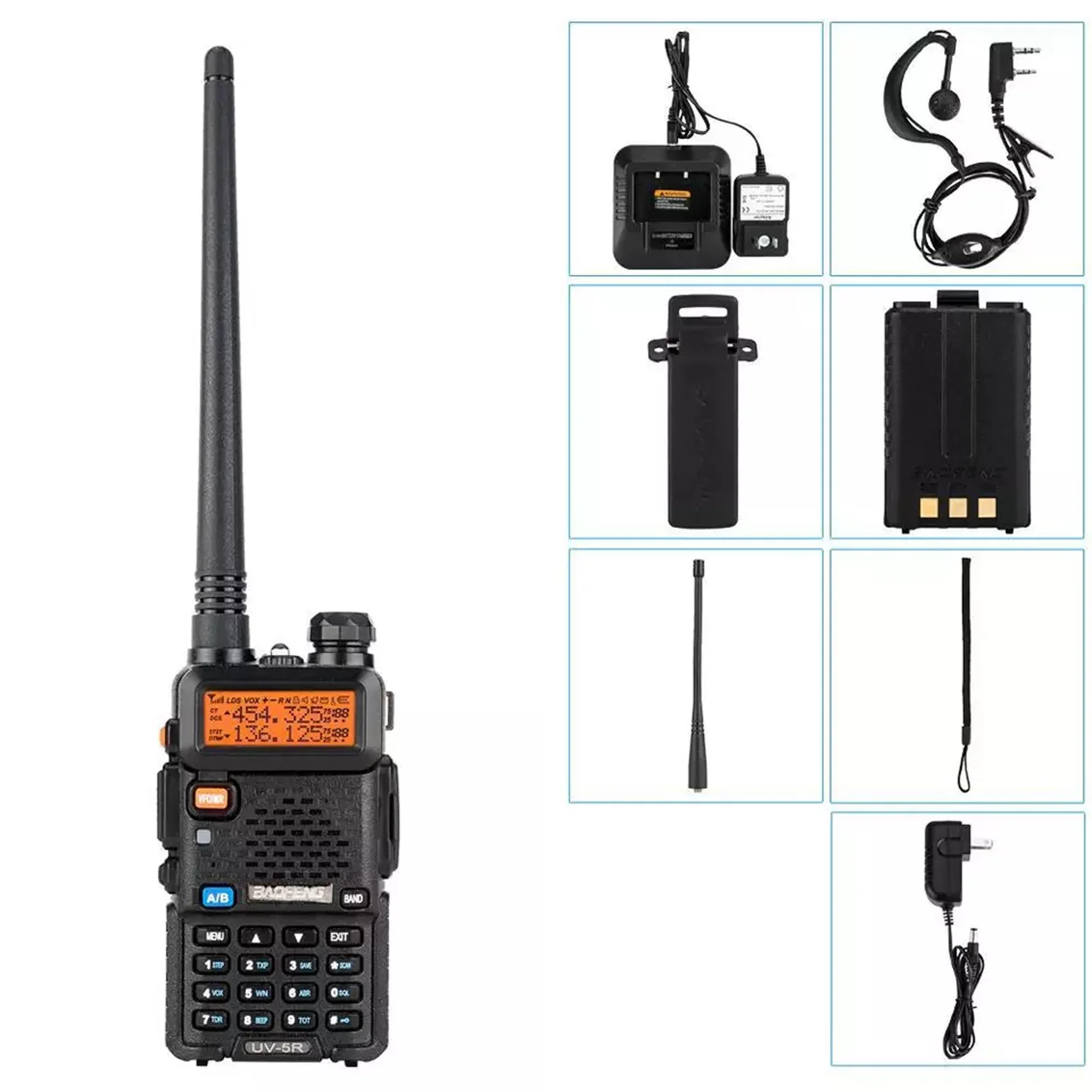 Baofeng UV-5R Two Way Ham Radio Dual Band VHF UHF 128CH CTCSS Walkie Talkie