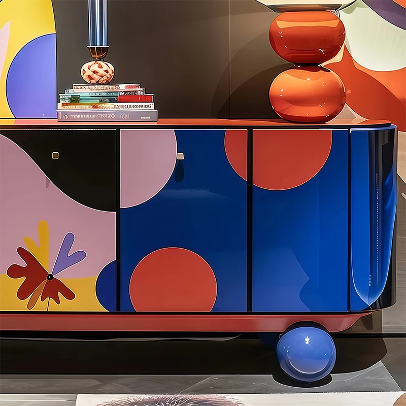 Armário de armazenamento doméstico de luxo, madeira sólida, design moderno, entrada, apartamento, sala de estar, móveis com cor personalizada, armazenamento durável