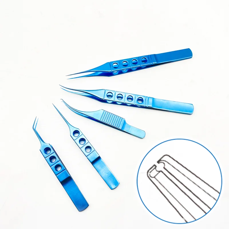 

Pierse Colibri Corneal Forceps with Notched Damage-free Tweezers Toothless Ophthalmic microsurgery Instrument Titanium