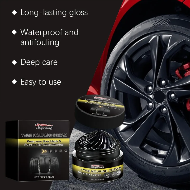 Car Tyre Retreading Wax Long-lasting Protection Against Dirt Tyre Aging Dust Polishing Wheel Brightening Cream Car Cleaner