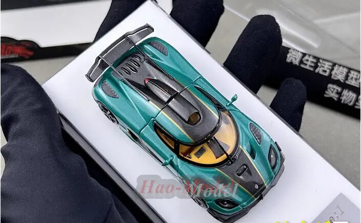 D.Bo-modelo de coche 1/64 para Koenigsegg One1, juguete de simulación fundido a presión, regalos de cumpleaños para niños, exhibición de Hobby, adornos verdes