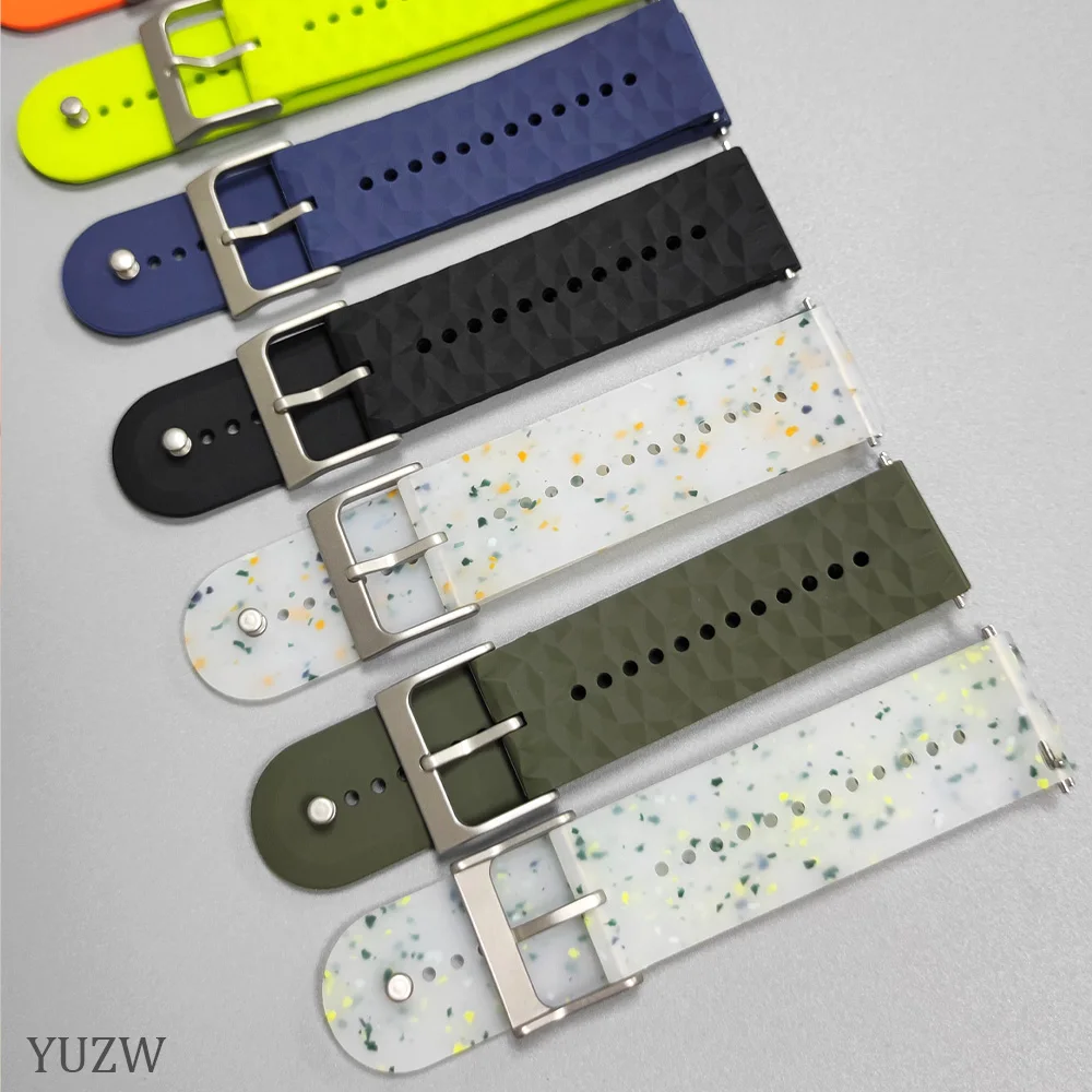 24 مللي متر في الهواء الطلق تنفس الرياضة سيليكون حزام الفرقة ل Suunto 7/ 9 /D5 المتقشف المعصم HR بارو ساعة ذكية استبدال الساعات