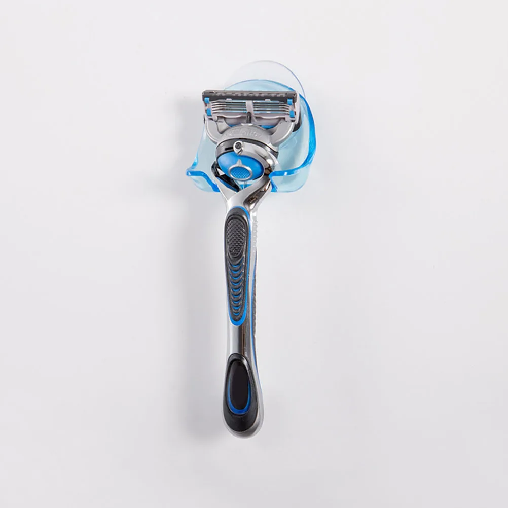 

2 Pcs Razor Holder Suction Cup Shaver Rack Hygienic Storage ganizer Wall Mount Bathroom Kitchen Bedroom Plastic Design Anti Rust