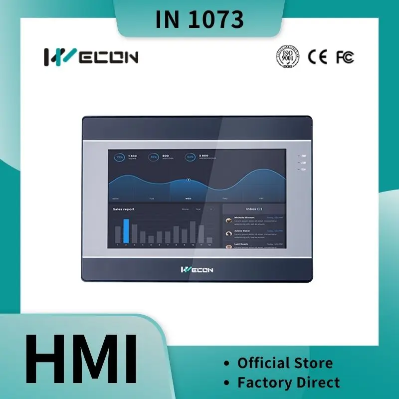 

Wecon 7-inch cost-effective HMI IN1073 touch screen human machine interface touch panel