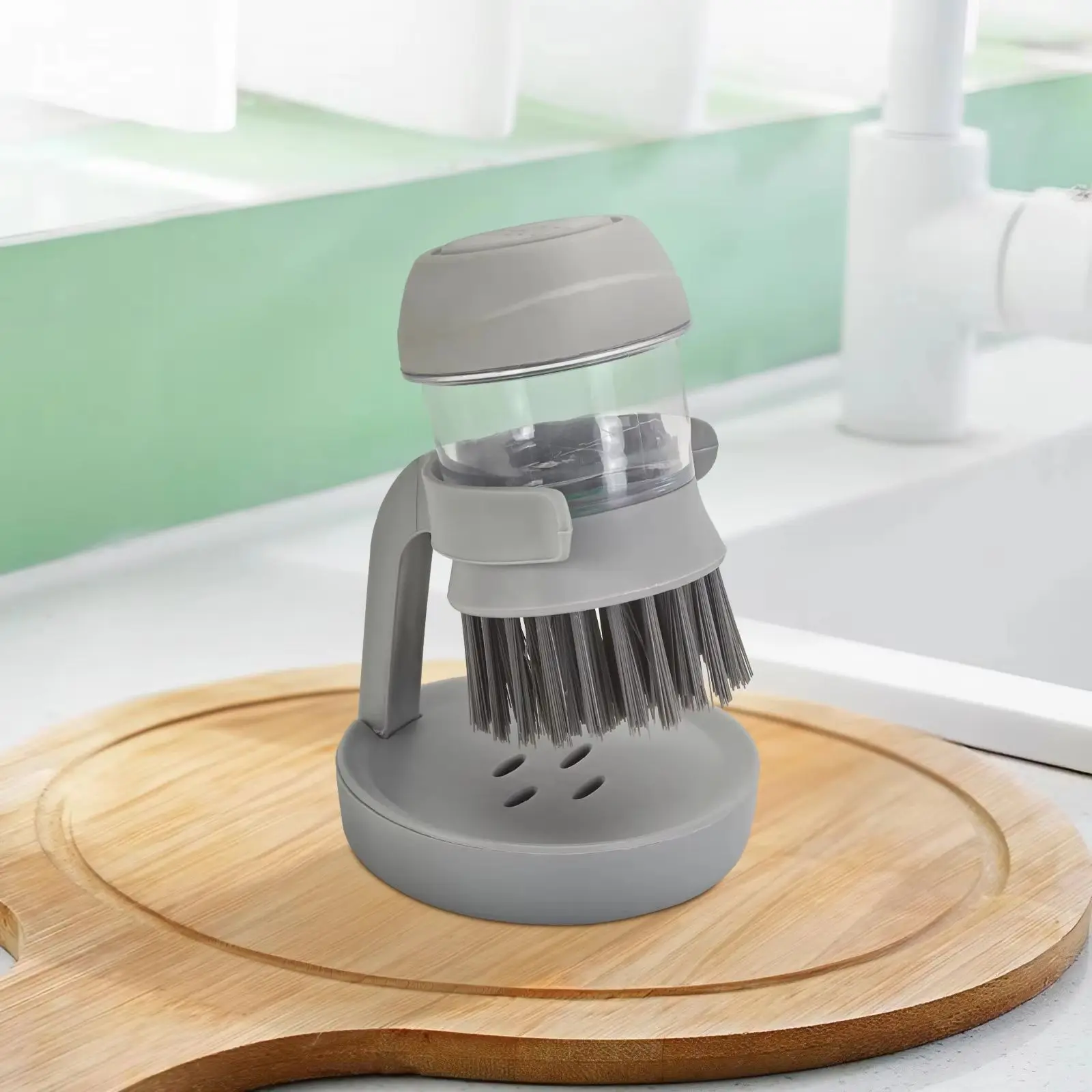 Dish Pot Brush with Soap Dispenser