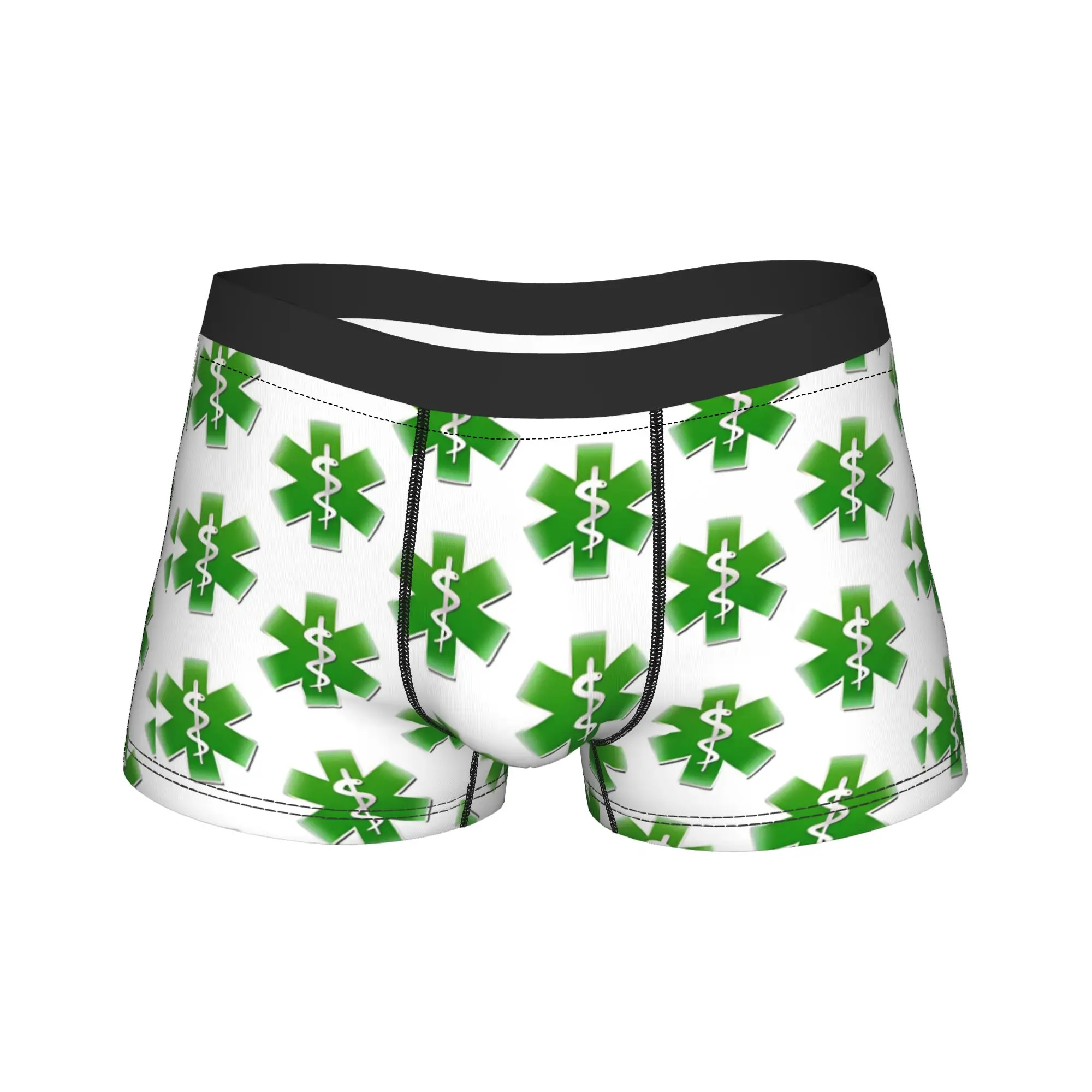 

Green Star of Life Underwear Printed Boxer Shorts High Quality Men Panties Comfortable Boxer Brief Birthday Present