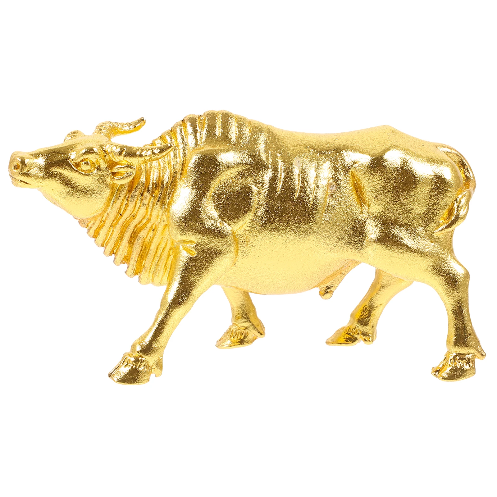 1pcs Brass 5 Cattle Ornament Bull Statue Desktop Mini Animal Retro Home Desktop Bull Figurine Gift Decorative Figurine