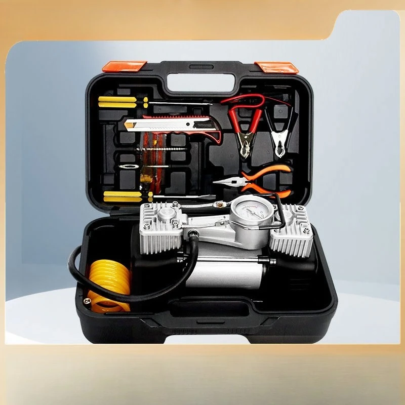 

Автомобильный воздушный насос, двухцилиндровый воздушный насос, автомобильный портативный автомобильный насос для шин, мощный электрический автомобильный насос 12 В