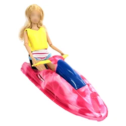 1 Set Fashion Camp Toy Funny Kayak + Paddle Pop Beach Sports Boat For 11.5 inches Doll AccessoriesDIY Girl Children Game