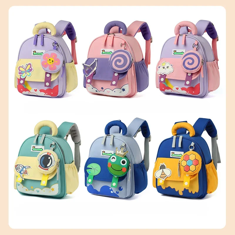 Cartoon Cute Lightweight Kindergarten Preschool Bookbags Toddler Animal Schoolbag Lunch Backpack for Kids Boys Girls Travel Bag