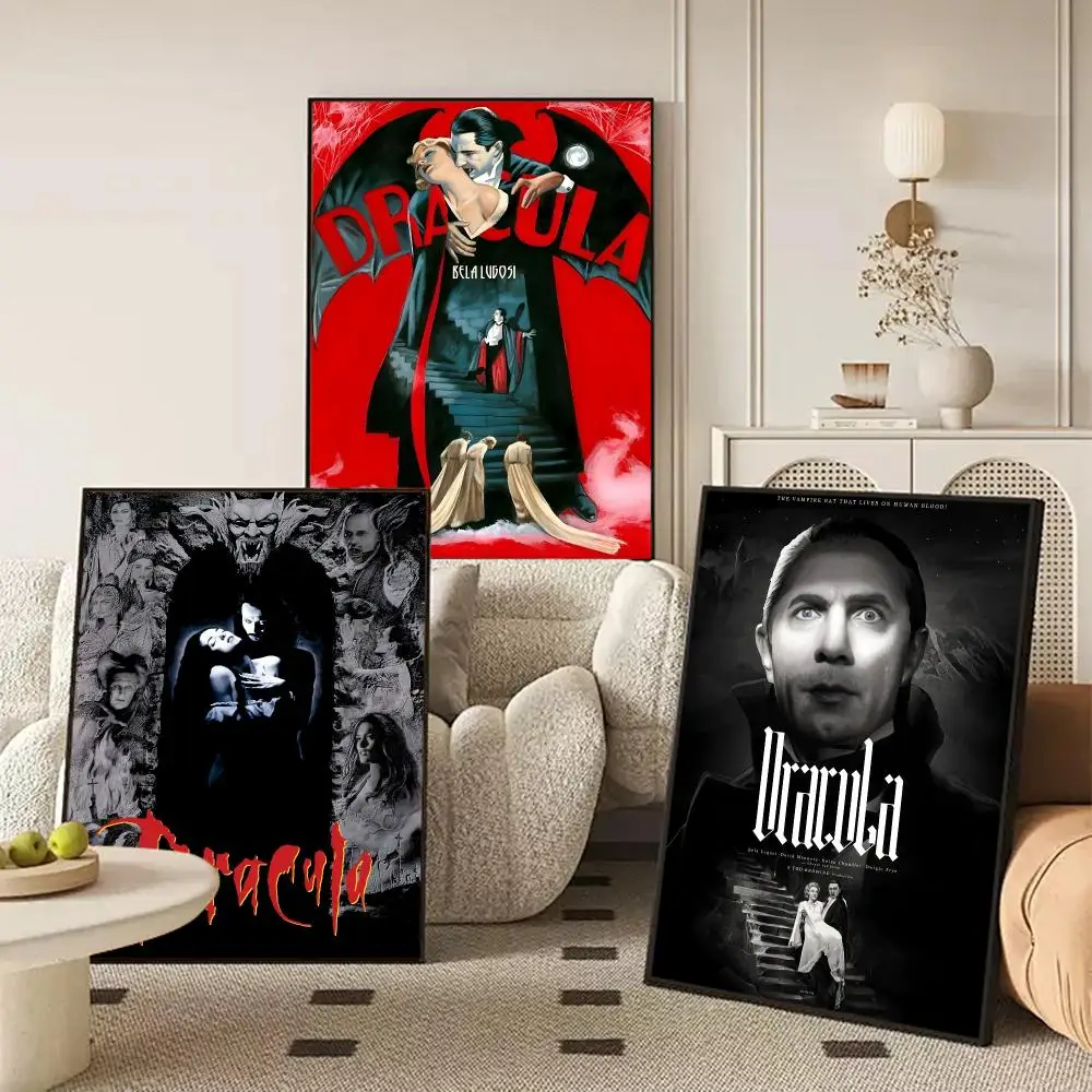 Retro Horrible Movie Dracula Poster Self Adhesive Wall Stickers Removable Room Decor Aesthetic Space Murals Fancy Gift