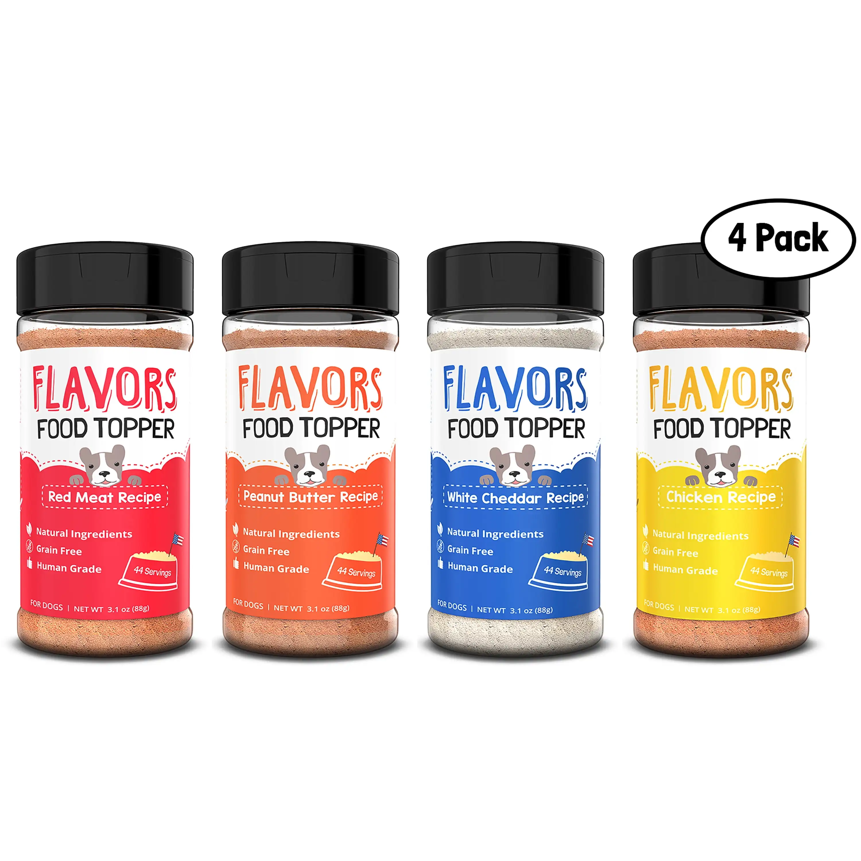 

FLAVORS by Beaumont Basics Food Topper for Dogs, Assorted Flavors, 3.1-Ounce