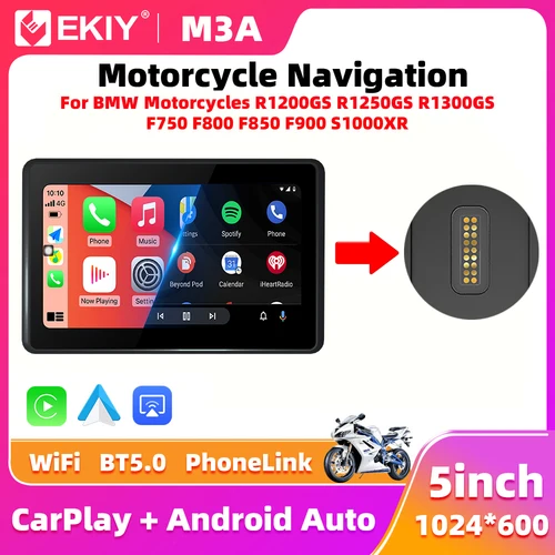 Imagen 1 del producto EKIY especial para BMW R1200GS R1250GS R1300GS F800 F850 F900 S1000XR inalámbrico CarPlay Moto Android Auto GPS navegación de motocicleta