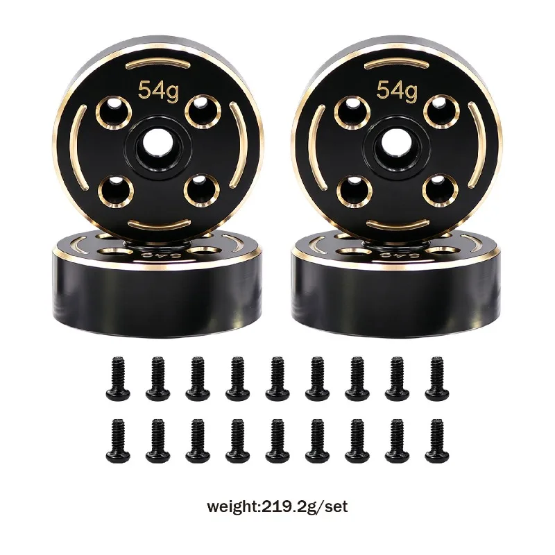 1/18 H18P RC Car Metal Parts Brass Front and Rear Axle Counterweights Toy Car Model Modification and Upgrade Parts