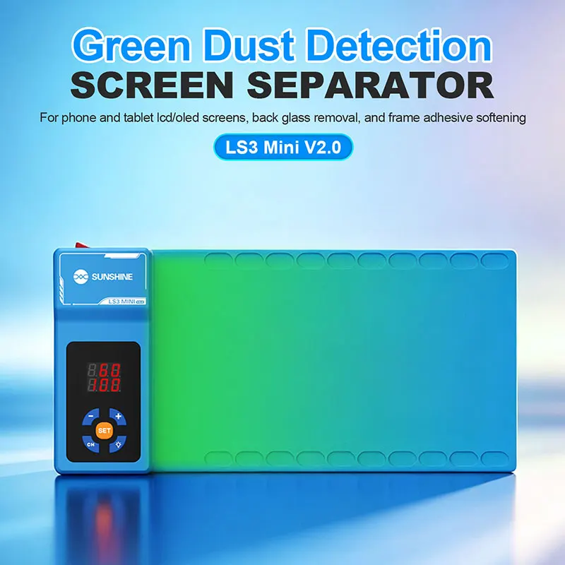 SUNSHINE LS3 Mini tragbarer LCD-Bildschirmentferner, intelligente Temperaturregelung, für Mobiltelefone und Tablets unter 10,5 Zoll – Detail 2