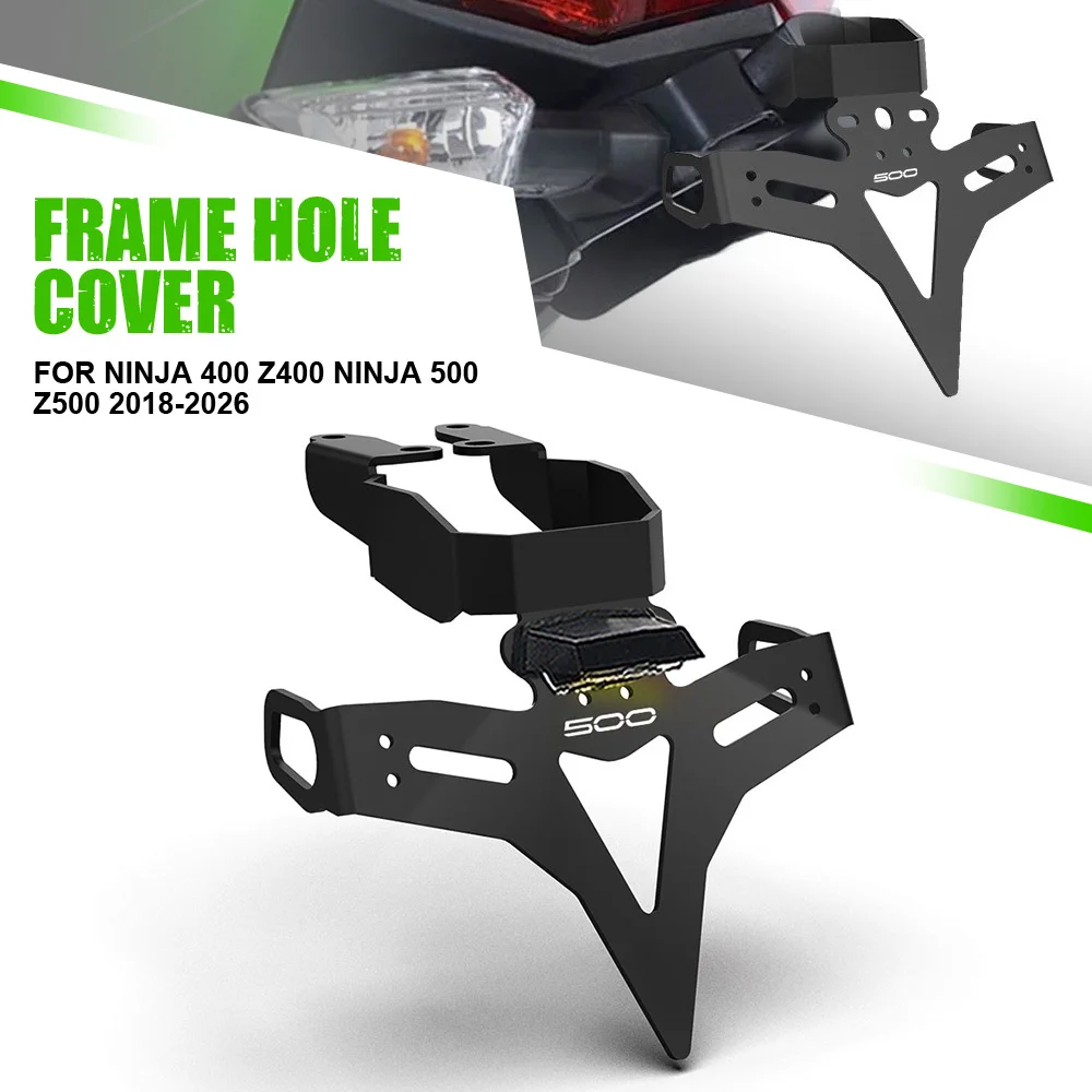 

For Kawasaki Ninja 400 Z400 Ninja 500 Z500 2018-2024 2025 2026 License Plate Relocation Bracket Motorcycle Fender Eliminator Kit