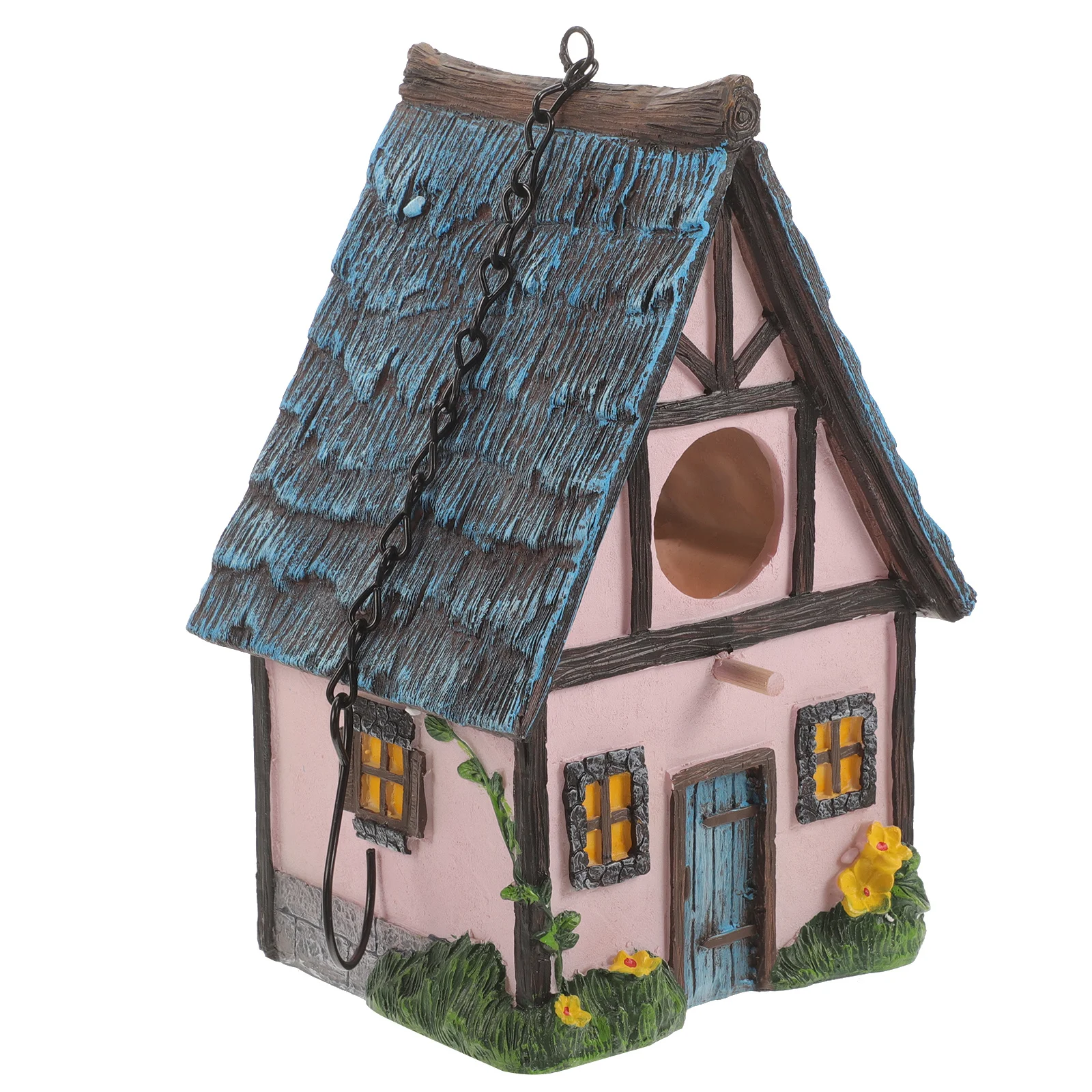 

Outdoor Hanging Resin Bird House Waterproof Resin Nest Garden Decoration Decorative Bird Home Backyard Courtyard