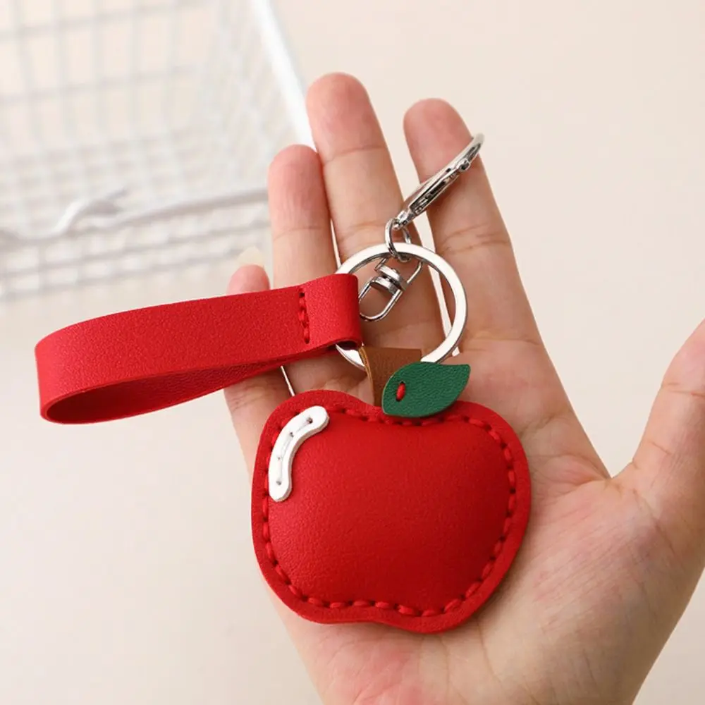 

Портативный милый кожаный брелок-подвеска ручной работы в виде фруктов (клубника, вишня) для ключей от машины, сумки, украшение для сумки