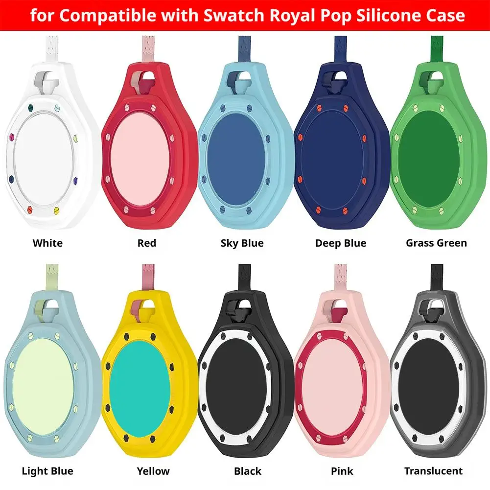 

Silicone Protective Case for Swatch x AP Royal Pop Pocket Watch Full Cover Shockproof Anti Scratch Precise Cutout Case