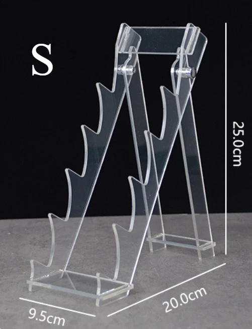 Transparent Acrylic Display Knife Rack Staircase-style Detachable Storage Rack Exhibition Stand Knife Rack Collection Tool Rest