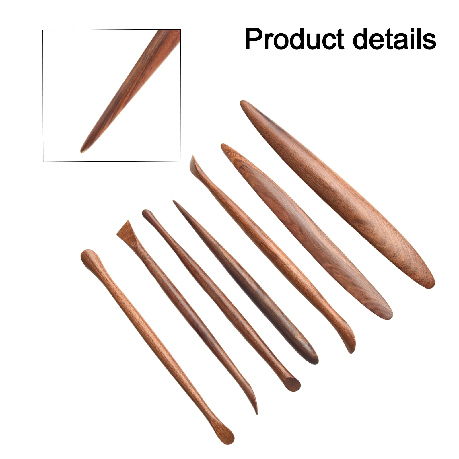 

Инструменты для лепки из махагонового дерева с тонкой резьбой, эргономичный дизайн для удобного захвата, подходят для гончарных работ, скульптуры и резьбы.