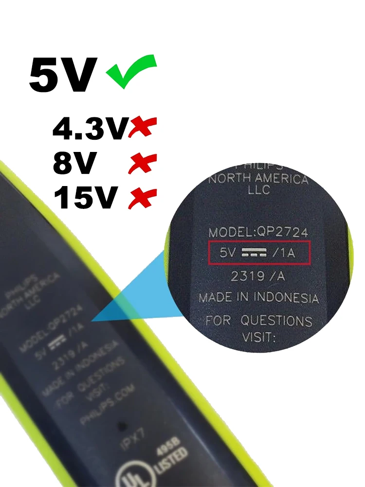 Ładowarka do golarki Philips Norelco MG9520/50 MG7910/49 MG5910/49 PQ888 PQ889 S1112 S1118 QP2724/90 QP2834/70 S2313 X5000 S5831