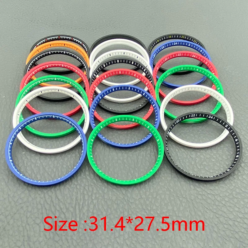 

Mod 31.4*27.5mm Hard Plastic SKX007 5 SRPD Samurai Watch Chapter Ring Fits NH35 NH36 Automatic Movement Watch Case Replace Parts