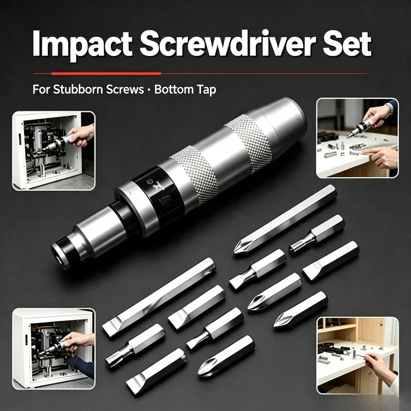 13 Piece Broken Screw Extractor Set Impact Screwdriver Rust Stubborn Damaged Bolt Remover Tool Box Woodworking Repair Kit