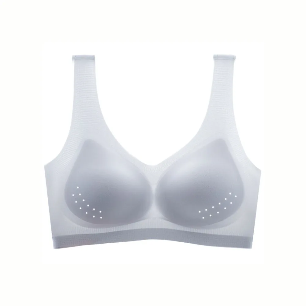 

Simple Ultra-thin Seamless Bra Women Ice Silk Transparent Push Up Bra Underwear Intimates Wireless Deep V Bra Girl