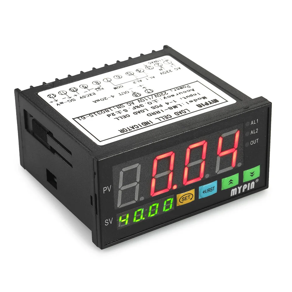 Digital LED Display Weighing Meter Load-cells Indicator 1-4 Load Cells Signals Input 2 Relay Alarm Output