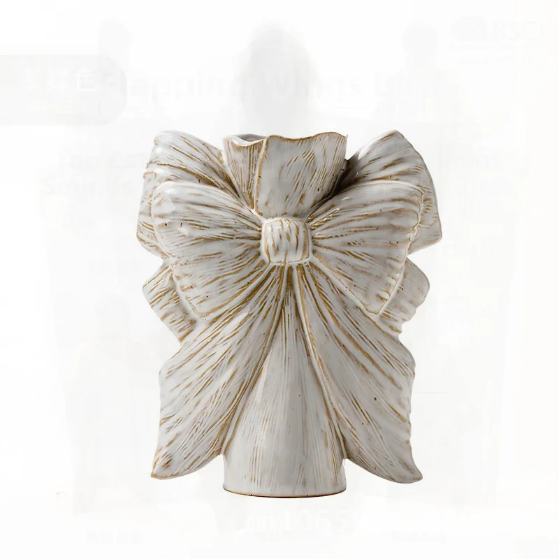 

European-Style Ceramic Vase White High-End Creative Hydroponic Dried Flower Arrangement Luxury Gift Box Decorative Ornament