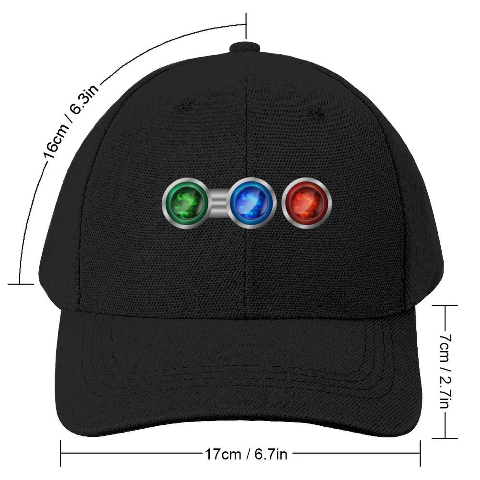 FF7 - Slotted Magic & Support Materia + Summon Materia Baseball Cap Rave derby hat Boy Child Women's