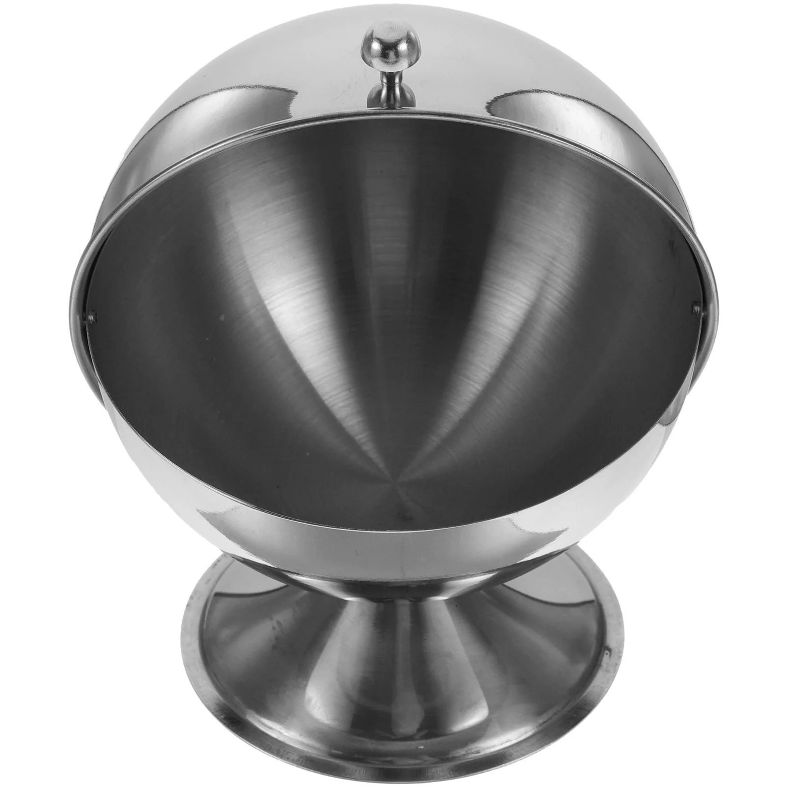 

Stainless Steel Sugar Bowl Large Mouth Roll Top Lid Moisture Dust Proof Sugar Storage Jar For Home Coffee Shop Kitchen