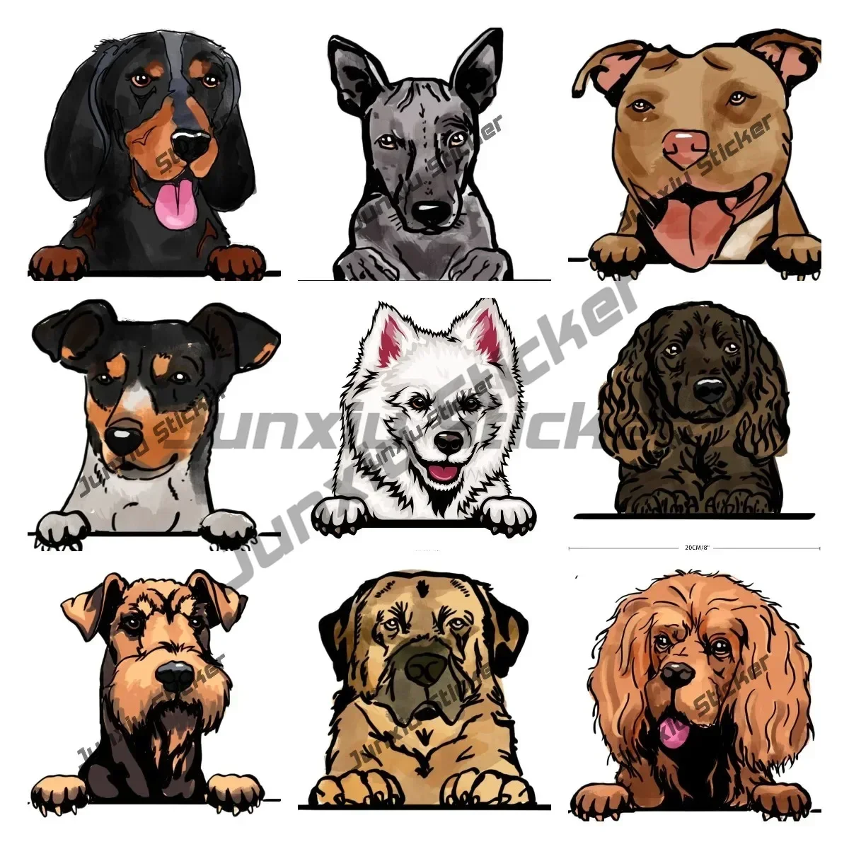 

Funny Cartoon Dog Window Peeking Decal Dogs Mom Decal for Car Pet Lover Owner Vinyl Personalized Stickers Decals Accessories