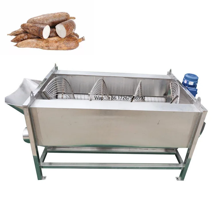Automatic Industrial Cassava Processing Machine Carrot Potato Automatic Peeler Commercial Cassava Peeling Machine