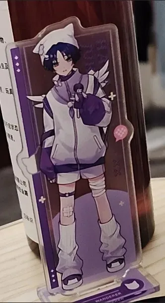 Wanderer Action Figures Stojak akrylowy Anime Peryferyjne Moda Ozdoby dla dzieci Modele dziewcząt Dekoracja samochodu Yuanshen — zdjęcie 4