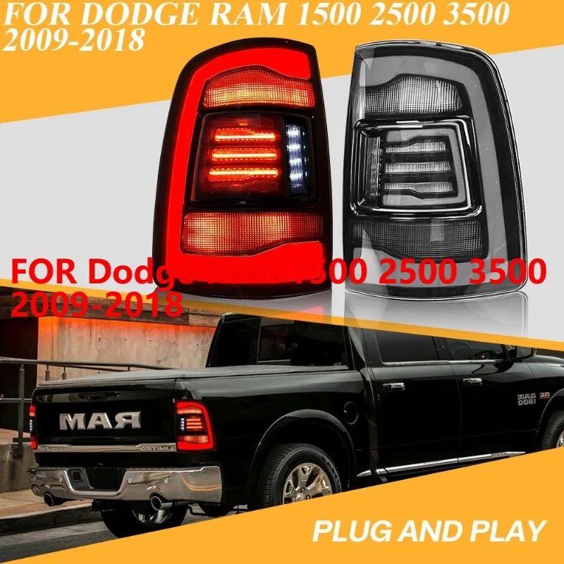 

Pair Clear LED Tail Lights For Dodge Ram 1500 2500 3500 2009-2018
