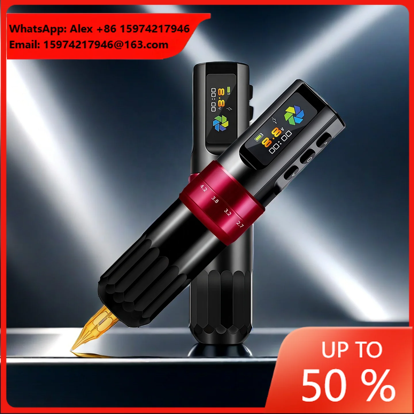 High Quality Tattoo Machine Coreless Motor Dual Battery Wireless Low Noise Tattoo Pen Machine