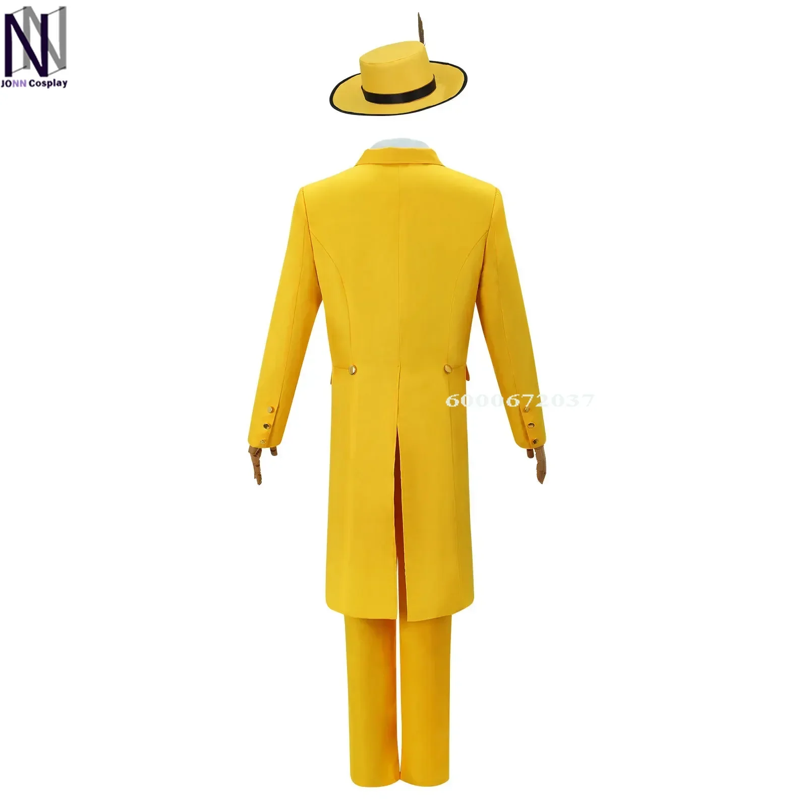 2024 Halloween The Mask Jim Carrey Yellow Suit and Mask Cosplay Outfit Men\'s Role Play Outfit New Halloween Party Costume