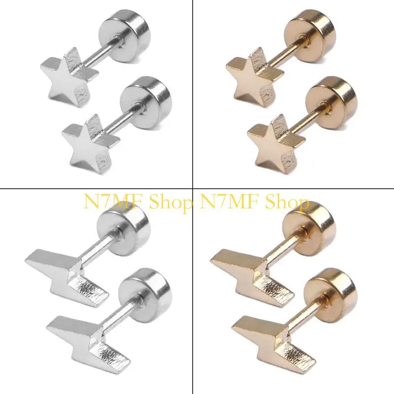 

Серьги-гвоздики N7MF из нержавеющей стали, 18 пар, серьги с завинчивающейся головкой и плоской задней частью в форме сердца, и