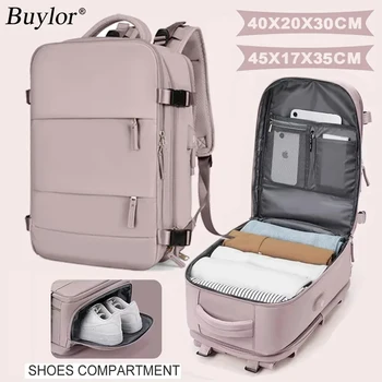 Buylor Travel Backpack Carry On 40x20x25 Flight Cabin Bag Underseat Personal Item 14inch Laptop Backpack For Weekend Business Gy