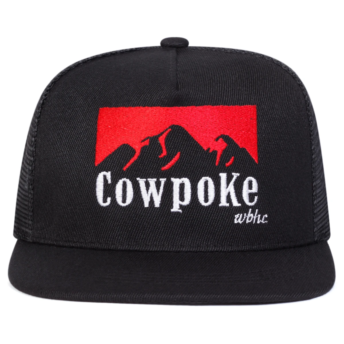 Cappelli a rete hip-hop con ricamo a lettera COWPOKE unisex Cappelli da baseball casual regolabili per esterni primavera estate Cappello per protezione solare