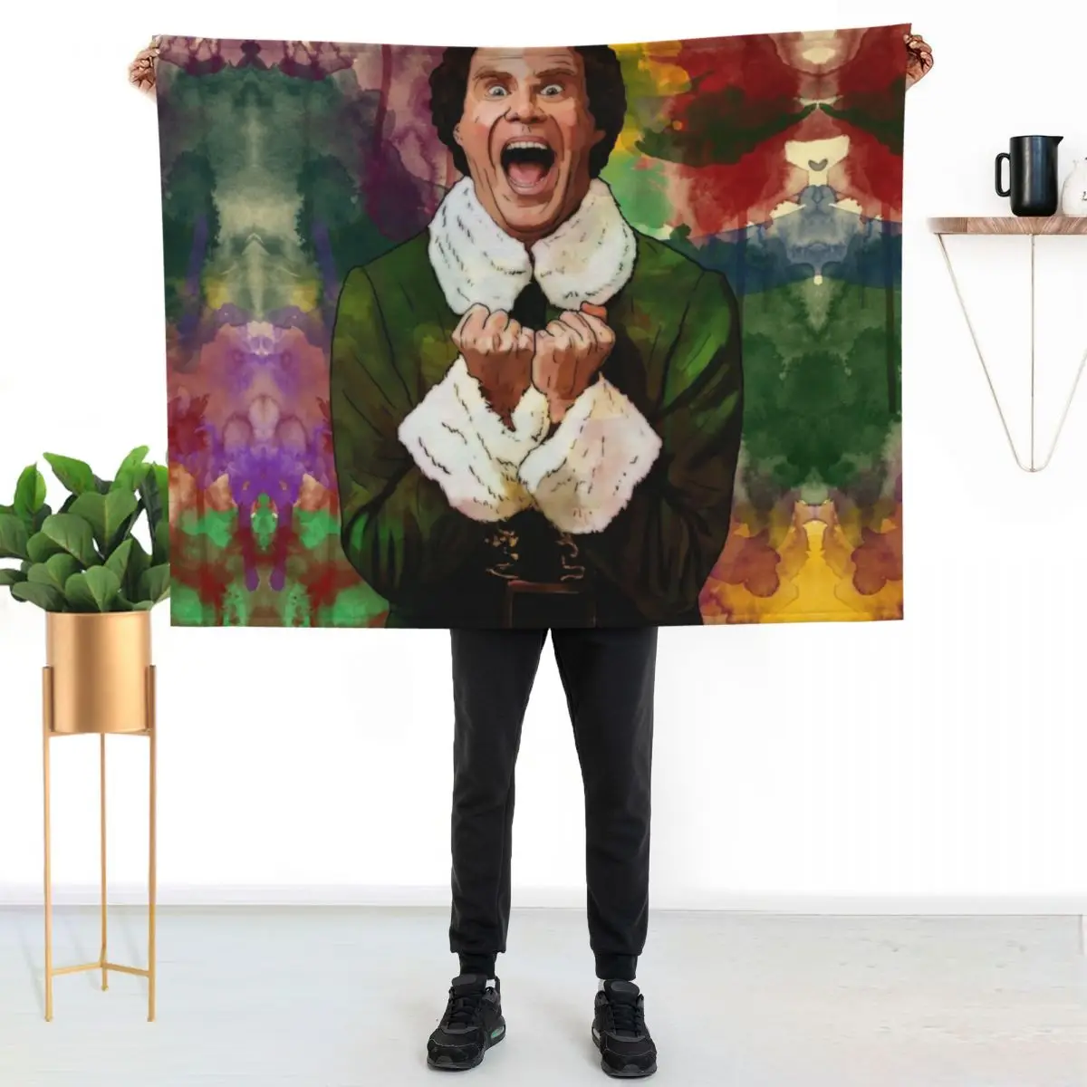 

Elf - SANTA'S COMING! Throw Blanket Reusable Durable Soft Blanket for All Seasons