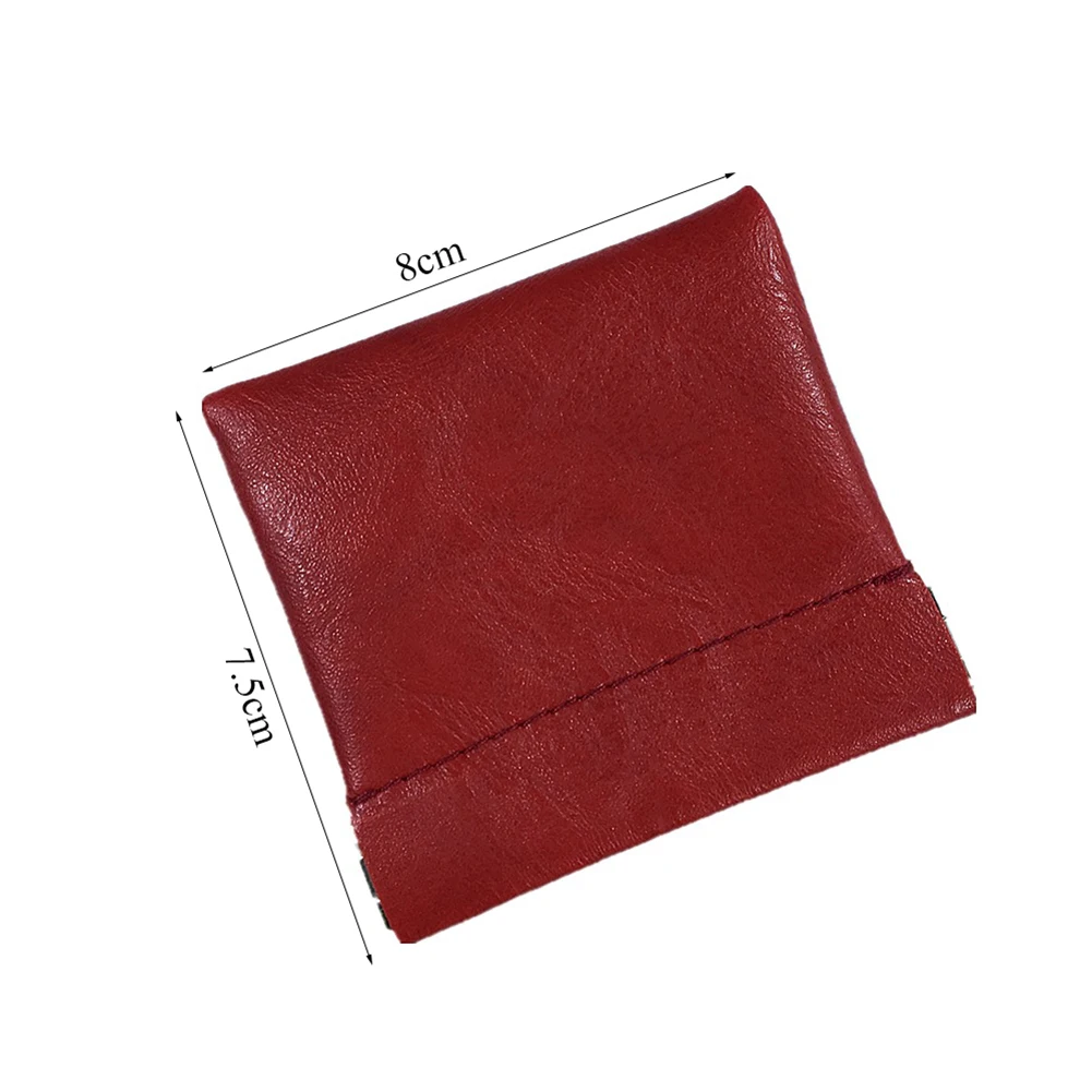 Solid Color Small Coin Purse PU Leather Simple Short Wallet Coin Earphone Storage Bag Credit Card Holder Money Change Key Bags