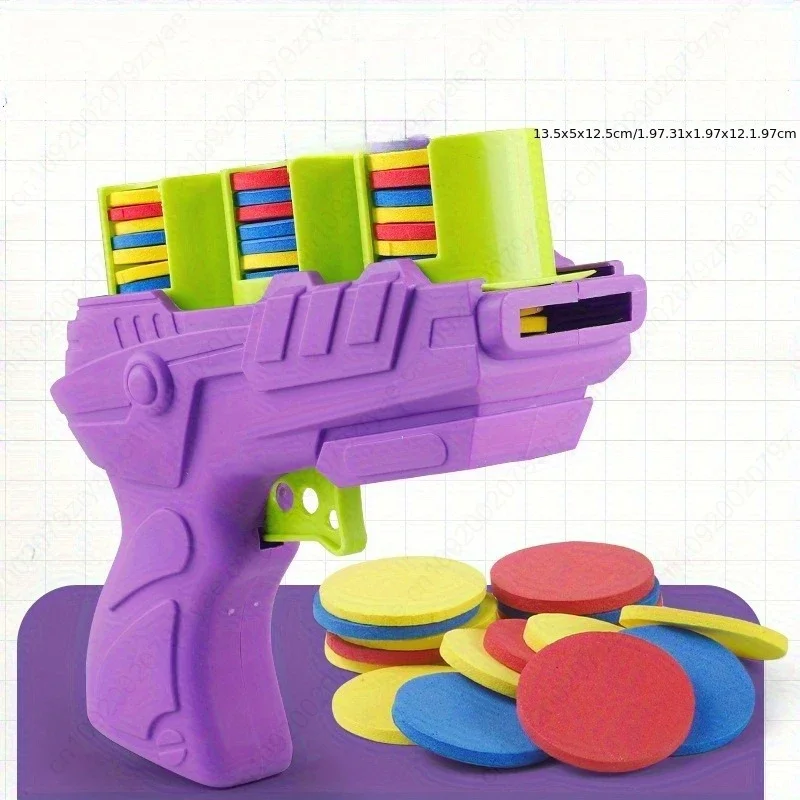 1/2 قطعة مسدس الجزرة لعبة ، معركة لاعبين ، مسدس قرص طائر رصاصة ناعمة ، إطلاق نار تفاعلي بين الوالدين والشباب في الهواء الطلق #2