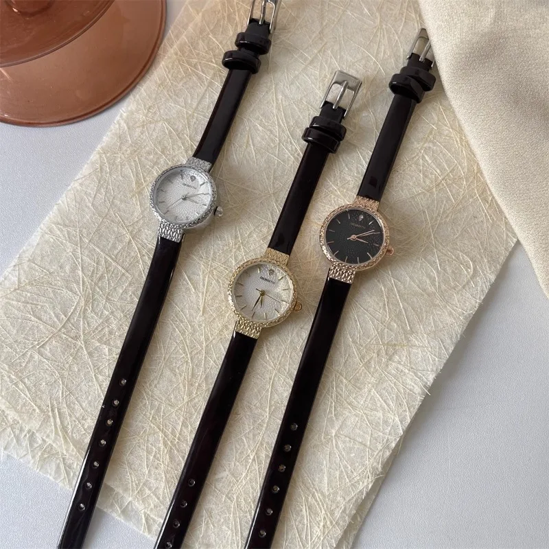 Relojes de mujer con esfera pequeña a la moda, reloj de cuarzo con correa de cuero informal, reloj de pulsera de cuarzo con correa de cuero para regalo de mujer