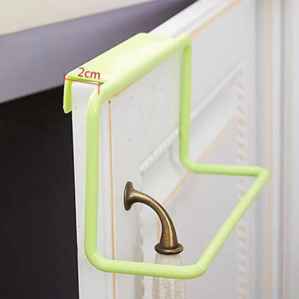 

2 pcs Multifunction for Cupboard Cabinet Household ABS Door Back Organizer Towel Rack Rag Holder Kitchen Storage